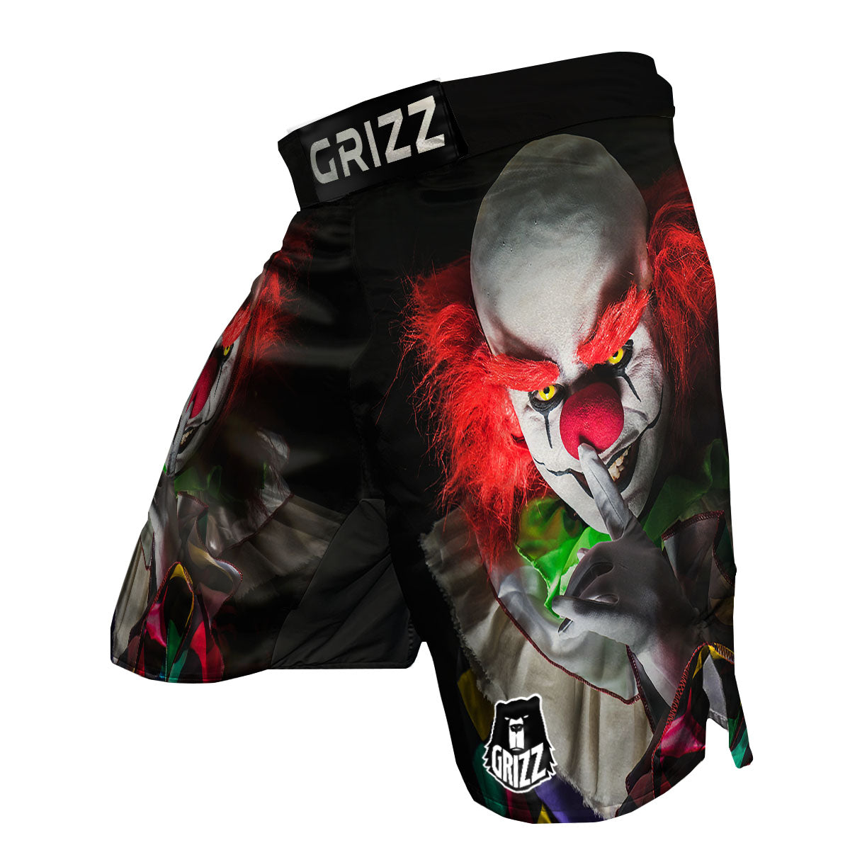 Clown Scary Print MMA Shorts-grizzshop