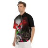 Clown Scary Print Men's Short Sleeve Shirts-grizzshop