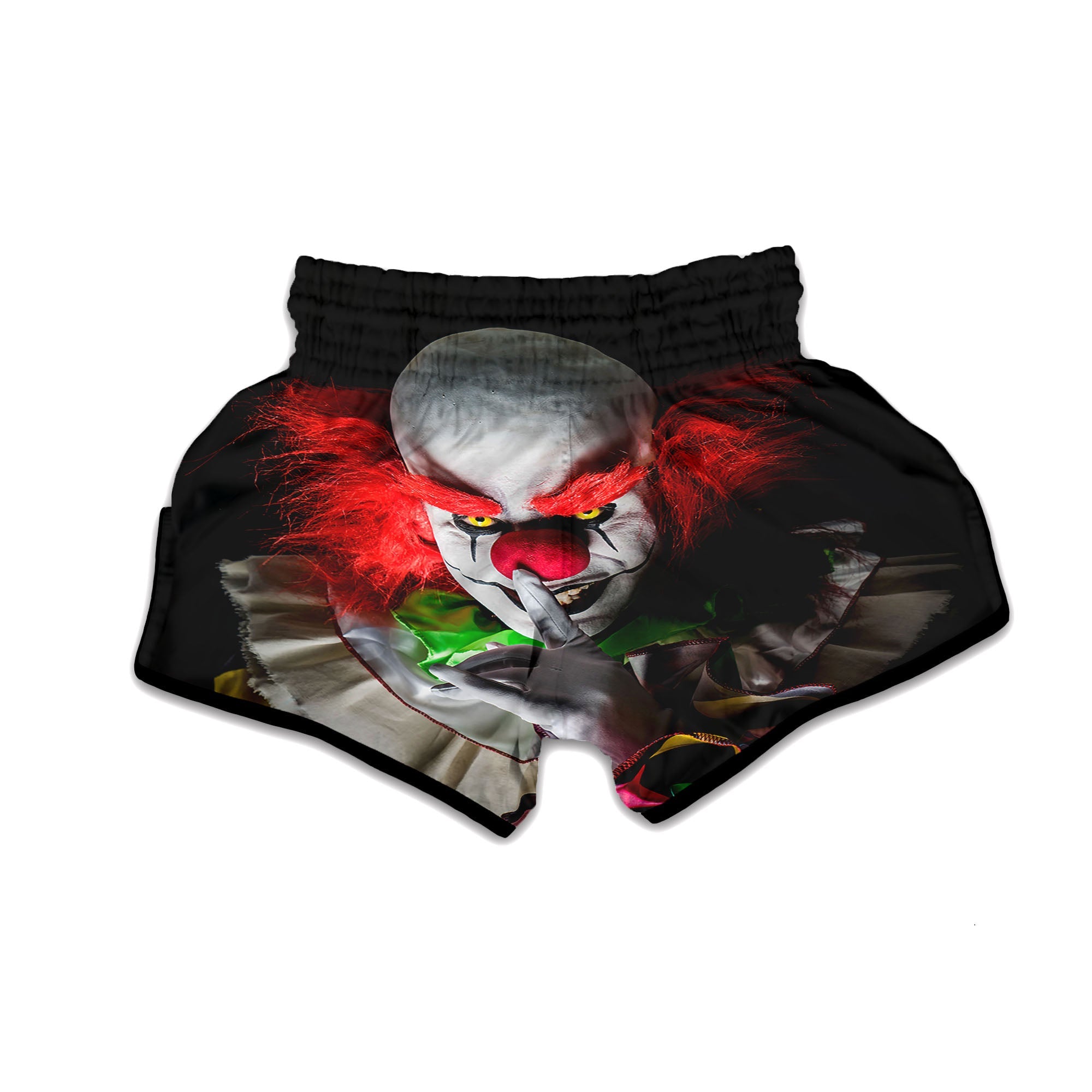 Clown Scary Print Muay Thai Boxing Shorts-grizzshop