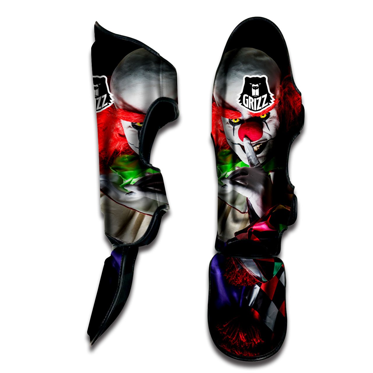 Clown Scary Print Muay Thai Shin Guards-grizzshop