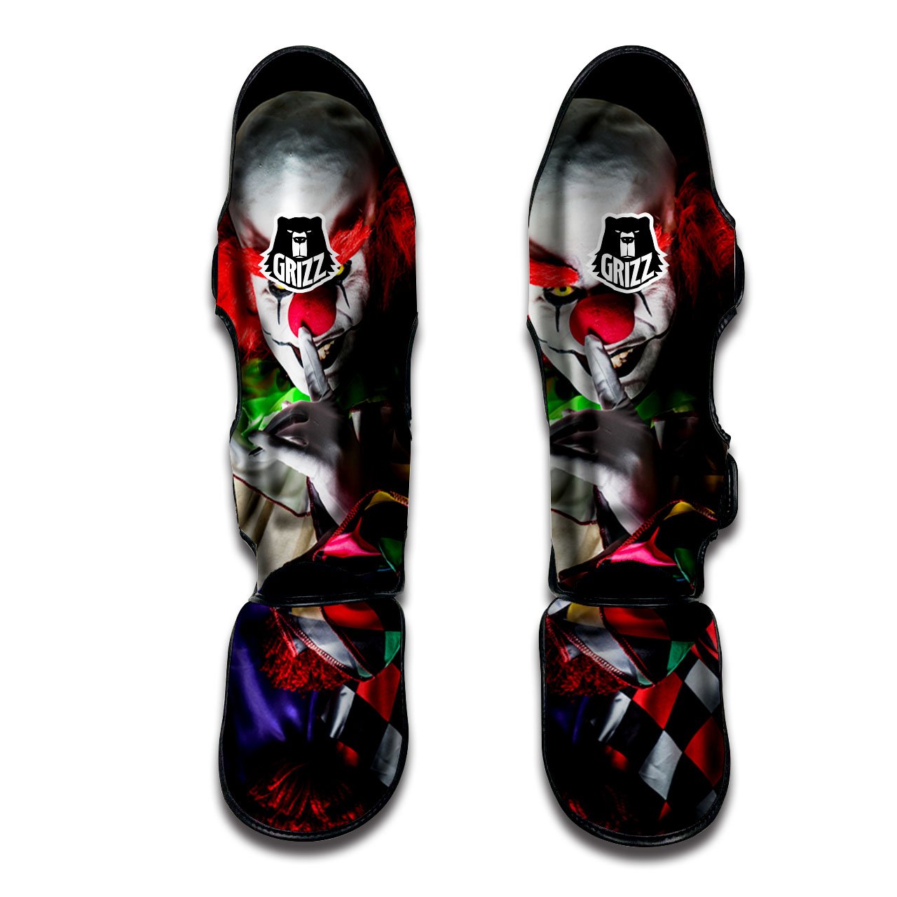 Clown Scary Print Muay Thai Shin Guards-grizzshop