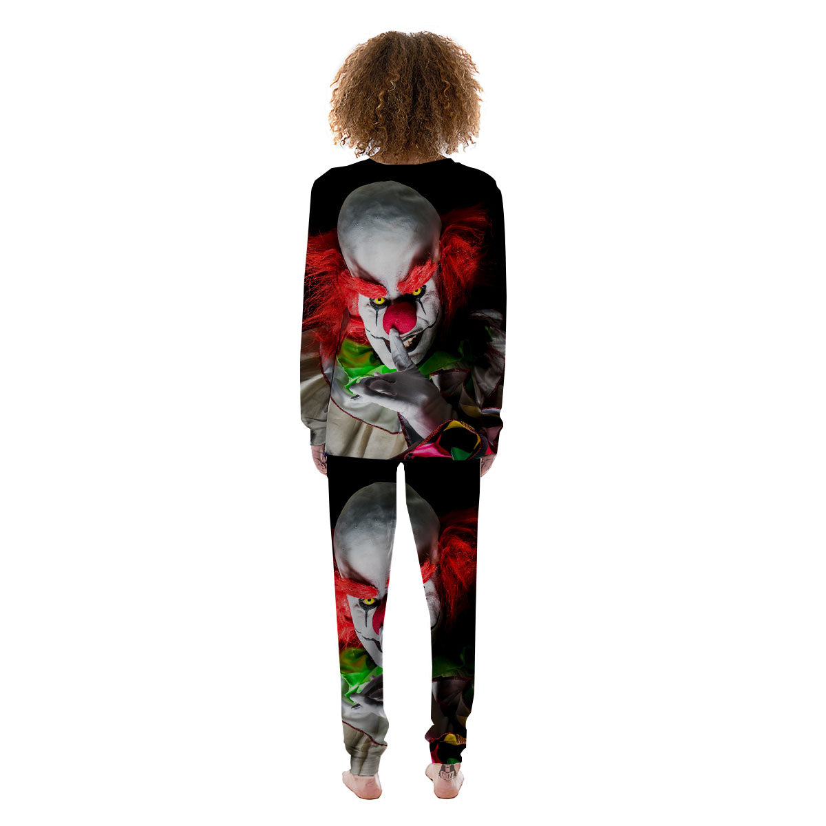 Clown Scary Print Women's Pajamas-grizzshop