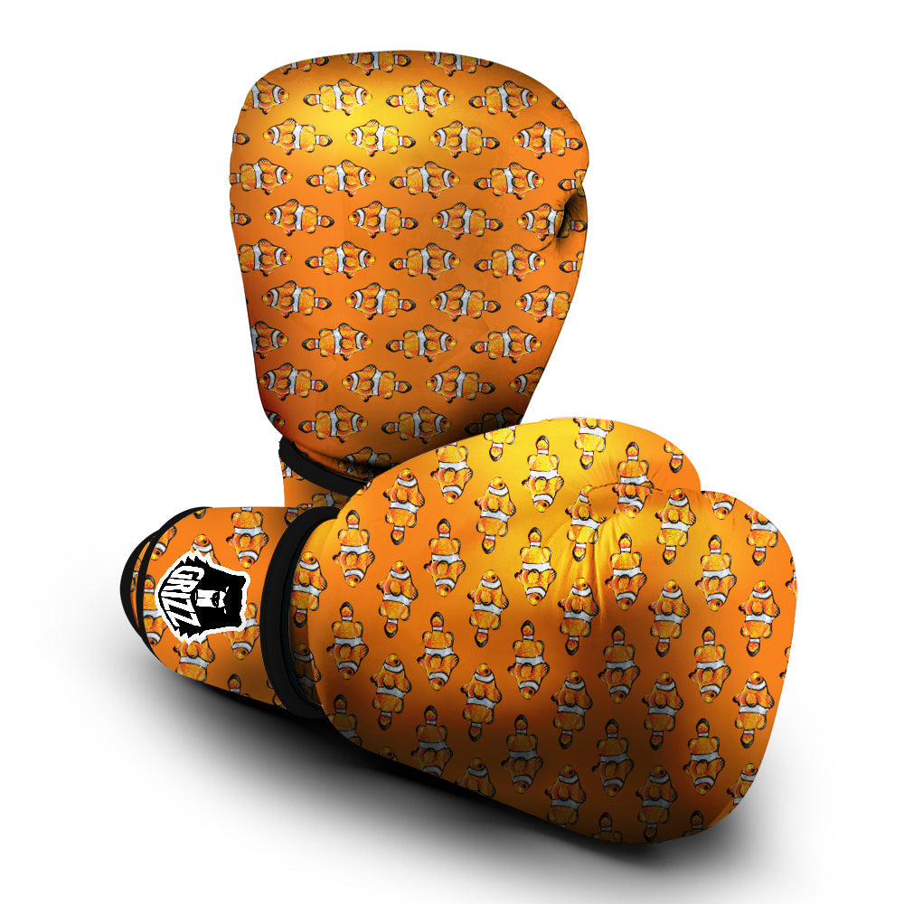 Clownfish Orange Print Pattern Boxing Gloves-grizzshop