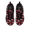 Cluster Amaryllis Japanese Print Pattern Black Sneaker-grizzshop