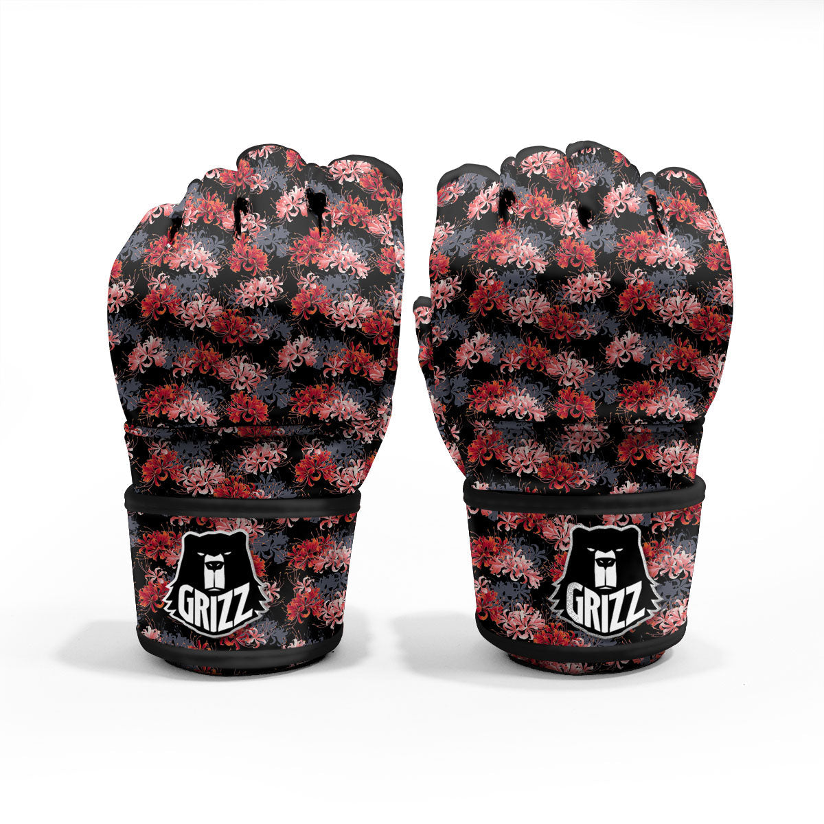 Cluster Amaryllis Japanese Print Pattern MMA Gloves-grizzshop