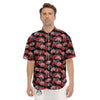 Cluster Amaryllis Japanese Print Pattern Men's Short Sleeve Shirts-grizzshop