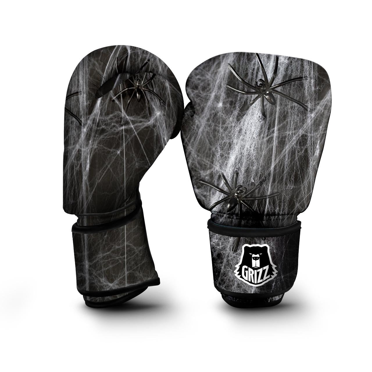 Cobweb And Toy Spiders Print Boxing Gloves-grizzshop