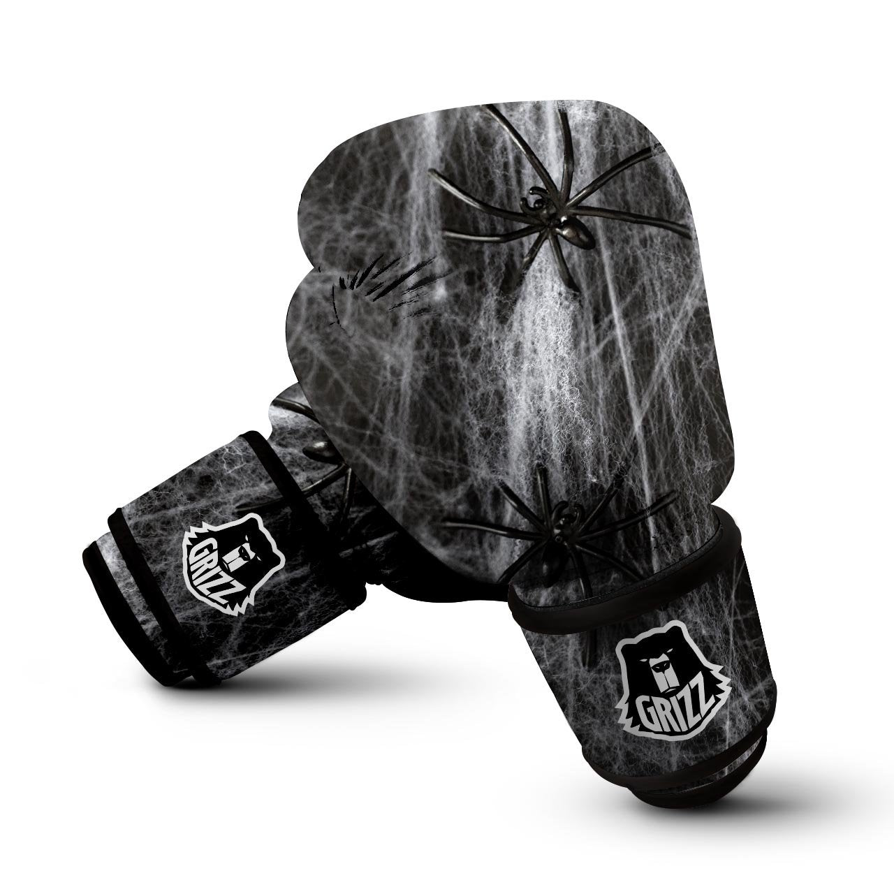 Cobweb And Toy Spiders Print Boxing Gloves-grizzshop