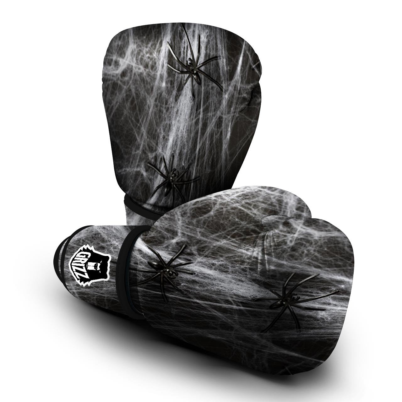 Cobweb And Toy Spiders Print Boxing Gloves-grizzshop