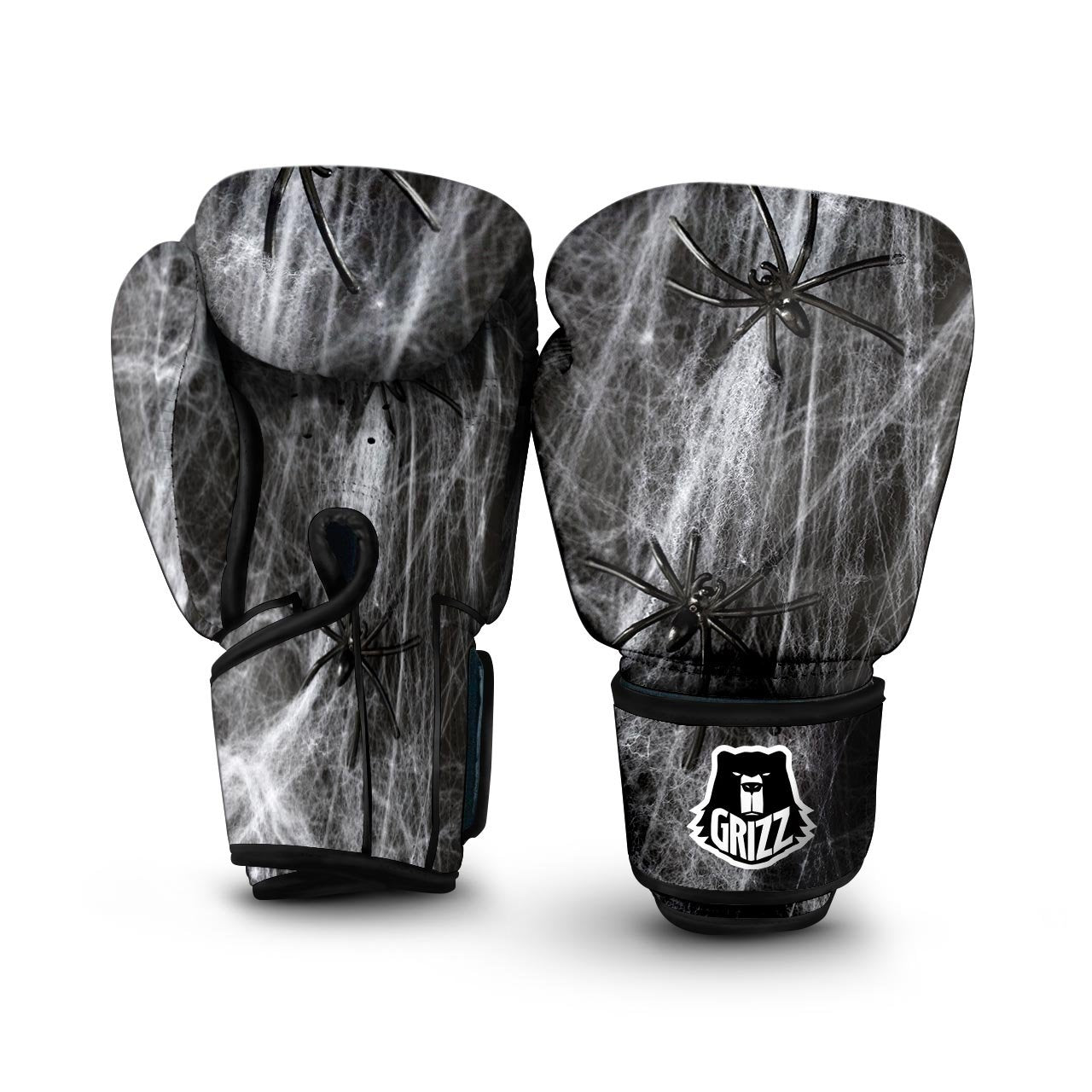 Cobweb And Toy Spiders Print Boxing Gloves-grizzshop