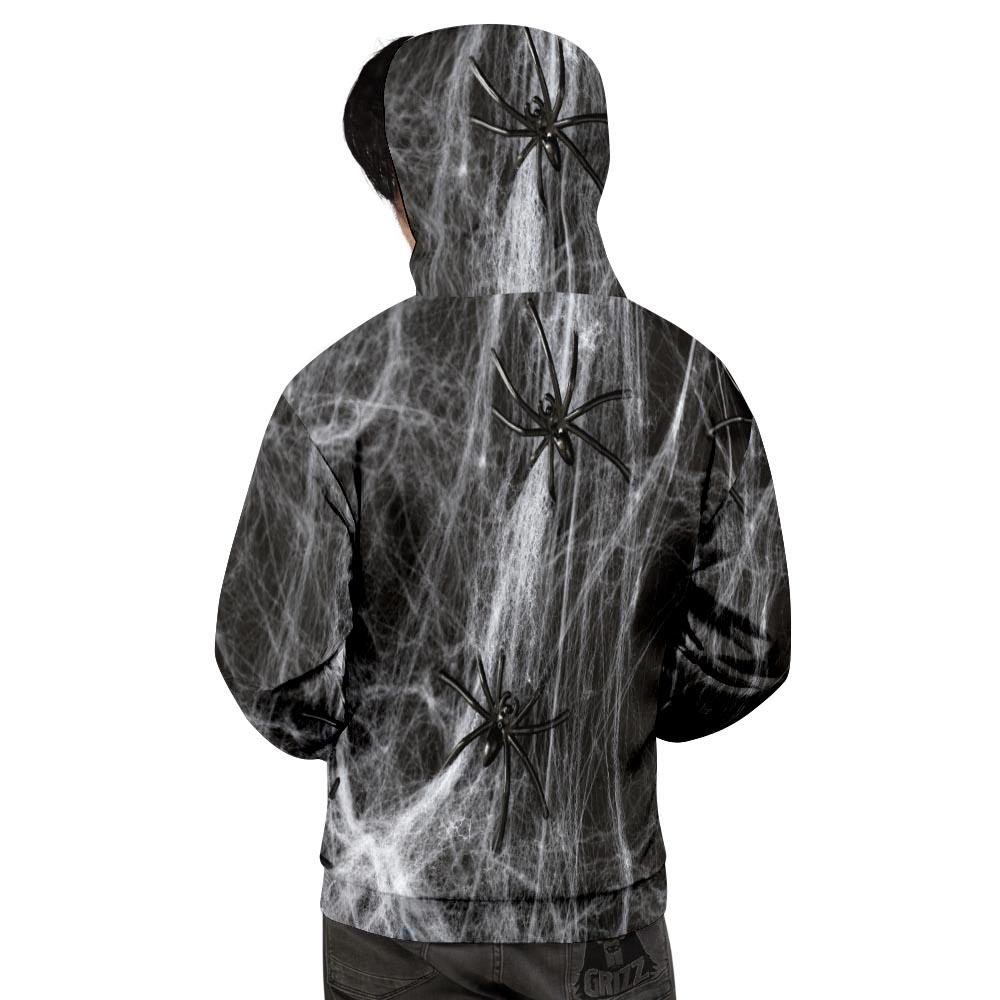 Cobweb And Toy Spiders Print Men's Hoodie-grizzshop