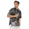 Cobweb And Toy Spiders Print Men's Short Sleeve Shirts-grizzshop