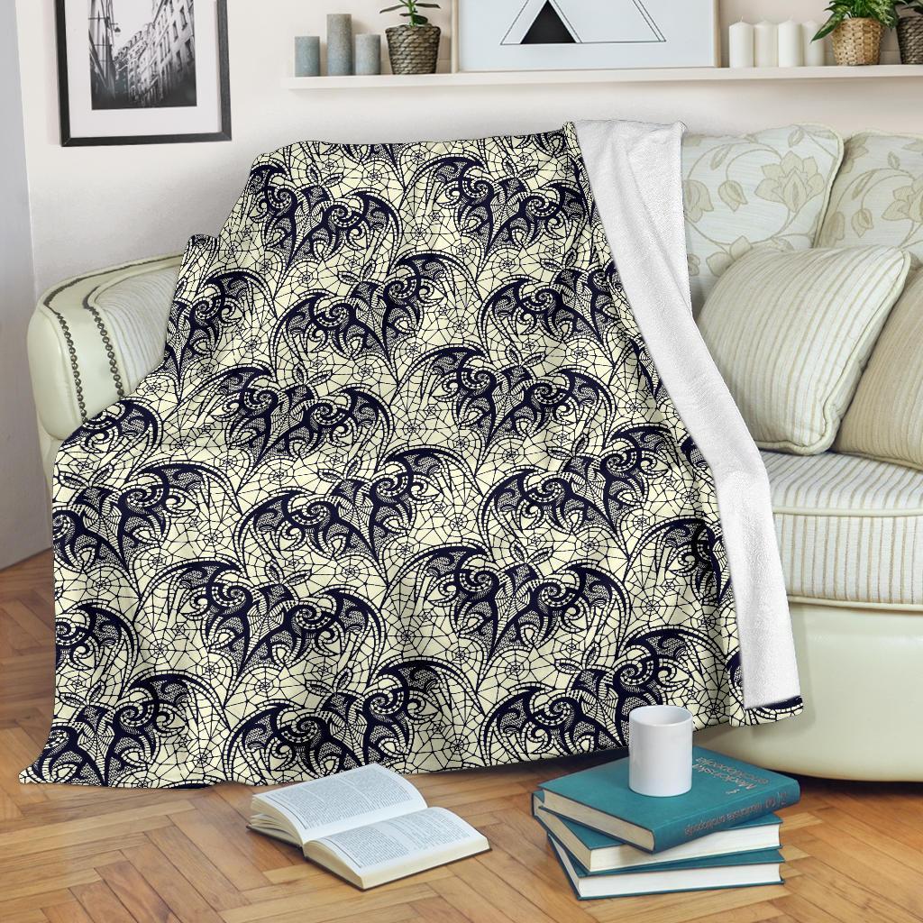 Cobweb Halloween Bat Pattern Print Blanket-grizzshop