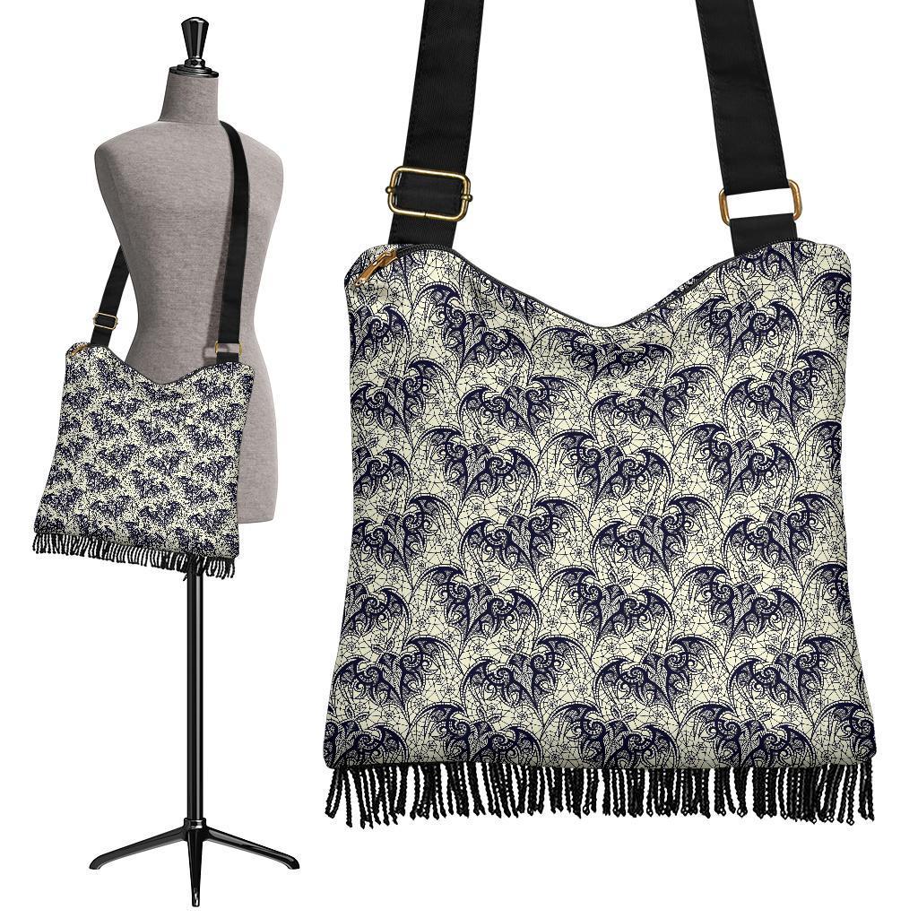 Cobweb Halloween Bat Pattern Print Crossbody Bags-grizzshop