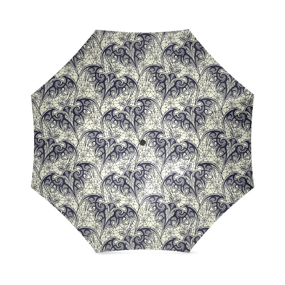 Cobweb Halloween Bat Pattern Print Foldable Umbrella-grizzshop