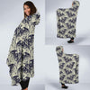 Cobweb Halloween Bat Pattern Print Hooded Blanket-grizzshop