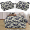 Cobweb Halloween Bat Pattern Print Loveseat Cover-grizzshop