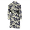 Cobweb Halloween Bat Pattern Print Men Long Robe-grizzshop