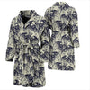 Cobweb Halloween Bat Pattern Print Men Long Robe-grizzshop