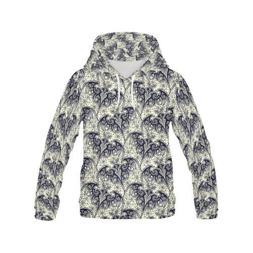 Cobweb Halloween Bat Pattern Print Men Pullover Hoodie-grizzshop