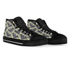 Cobweb Halloween Bat Pattern Print Men Women's High Top Shoes-grizzshop