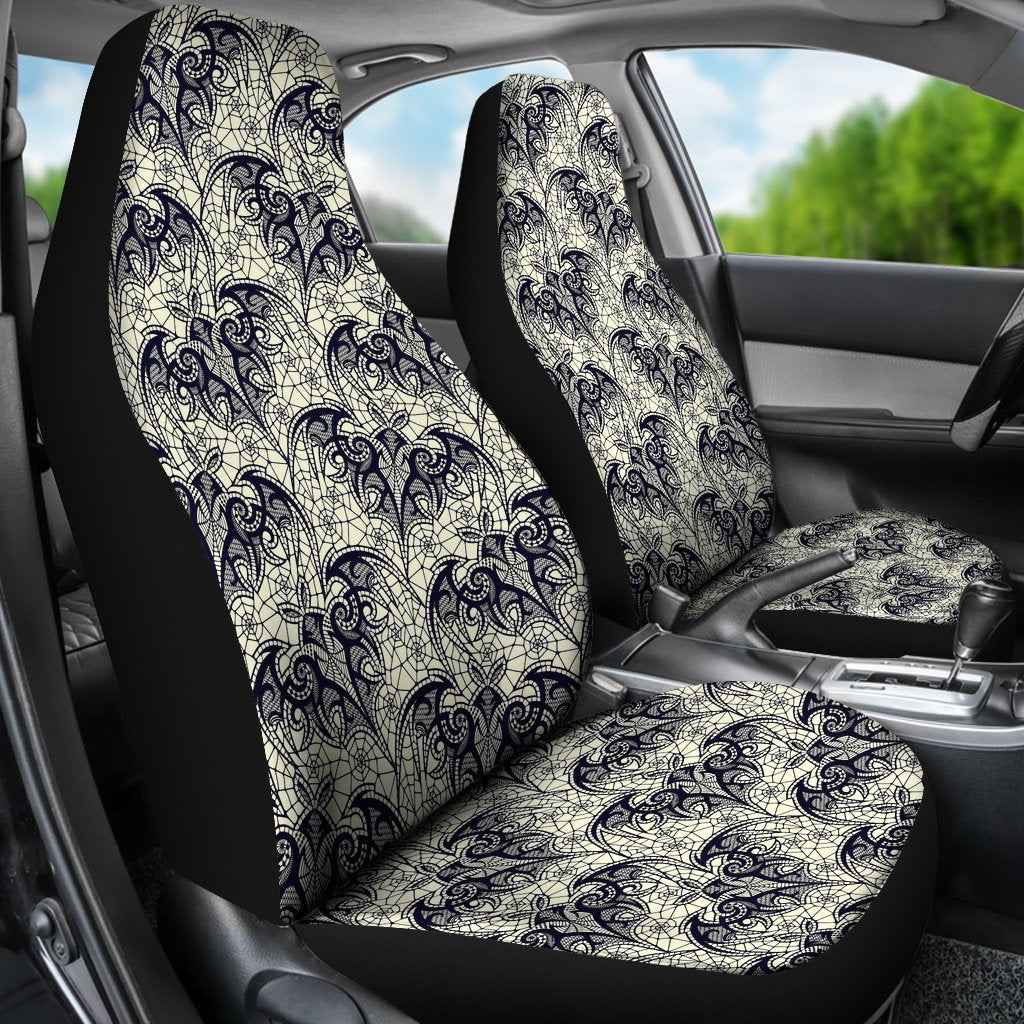 Cobweb Halloween Bat Pattern Print Universal Fit Car Seat Cover-grizzshop