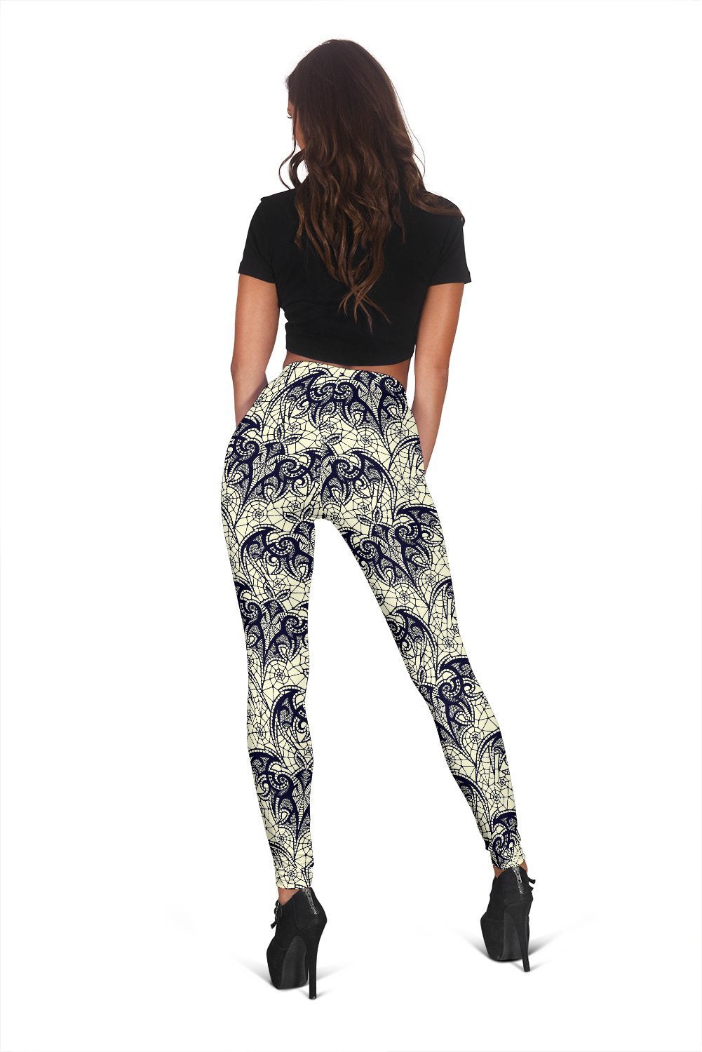 Cobweb Halloween Bat Pattern Print Women Leggings-grizzshop