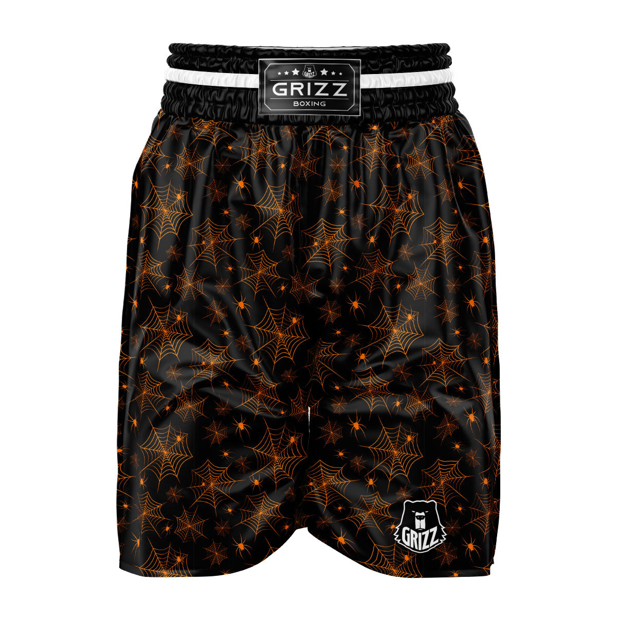 Cobweb Halloween Print Pattern Boxing Shorts-grizzshop