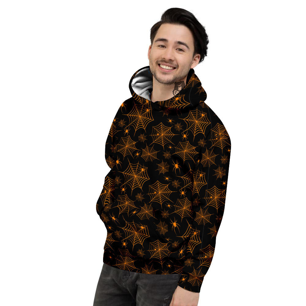 Cobweb Halloween Print Pattern Men's Hoodie-grizzshop