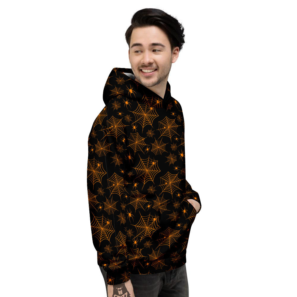 Cobweb Halloween Print Pattern Men's Hoodie-grizzshop