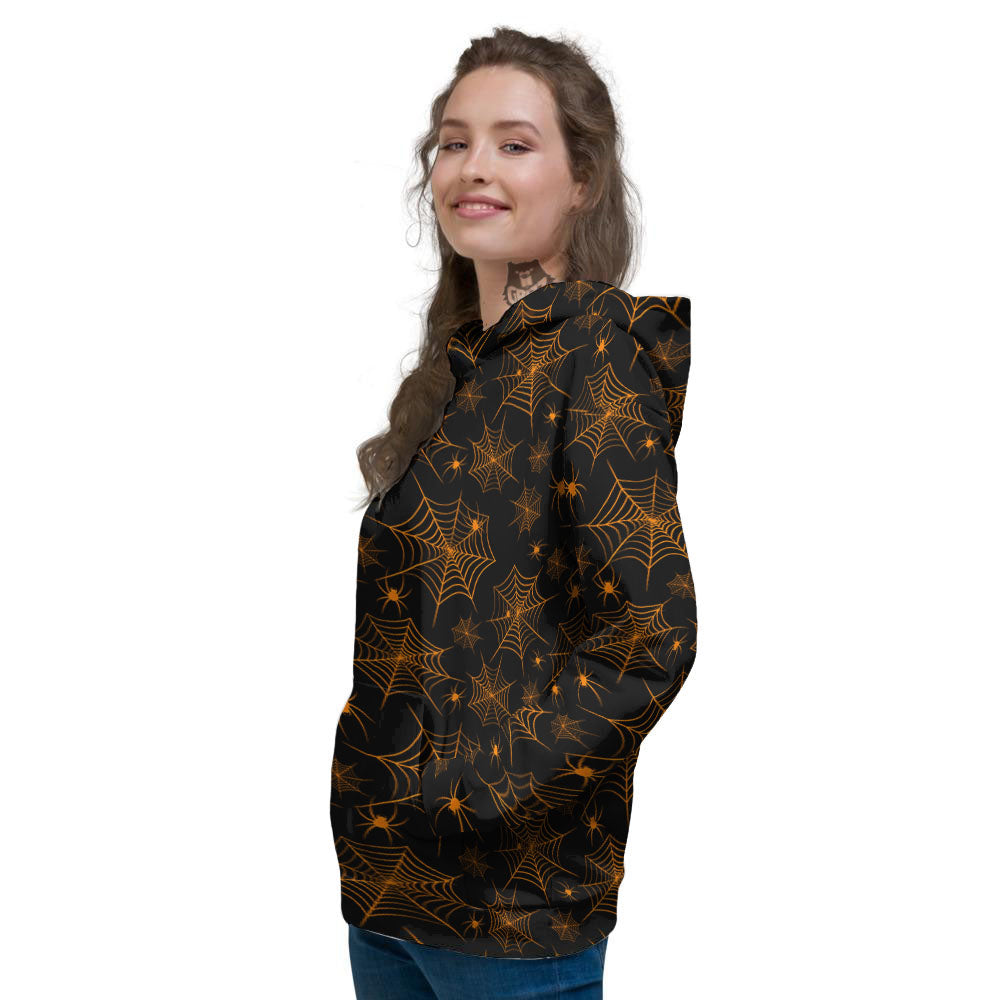 Cobweb Halloween Print Pattern Women's Hoodie-grizzshop