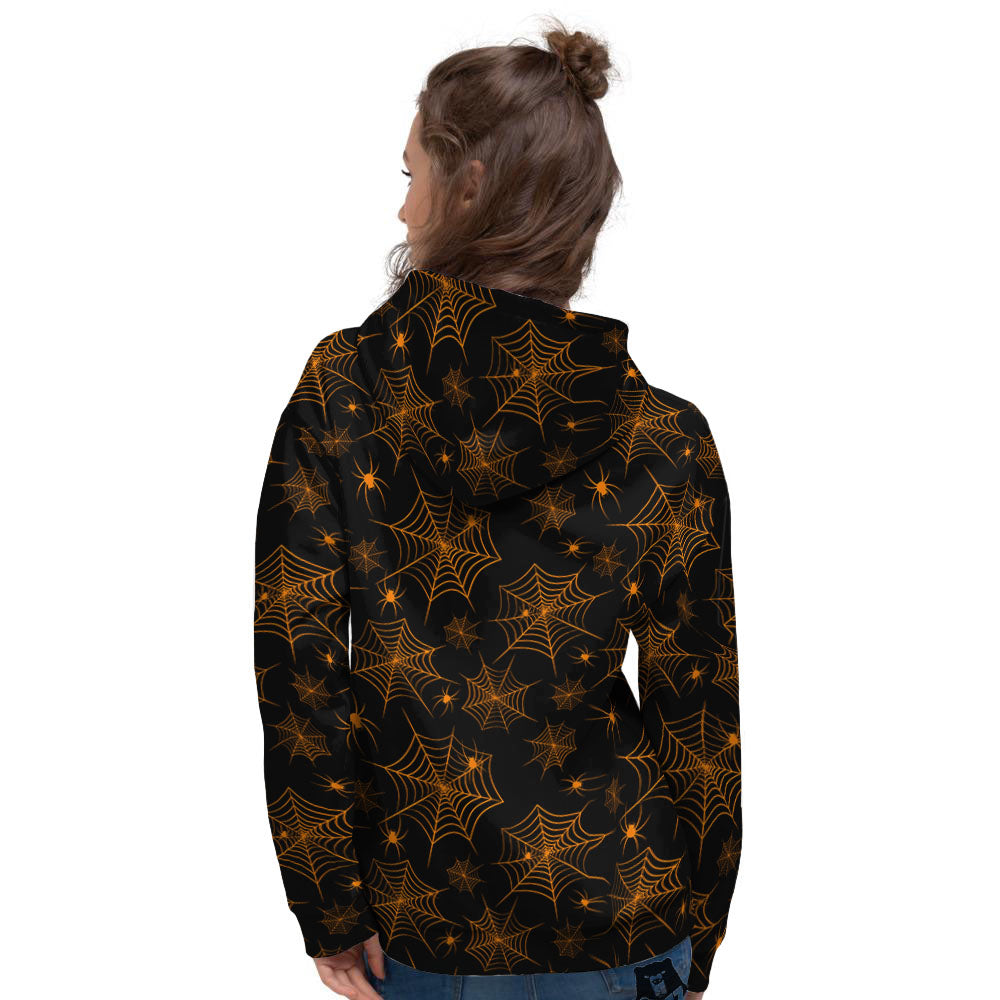 Cobweb Halloween Print Pattern Women's Hoodie-grizzshop