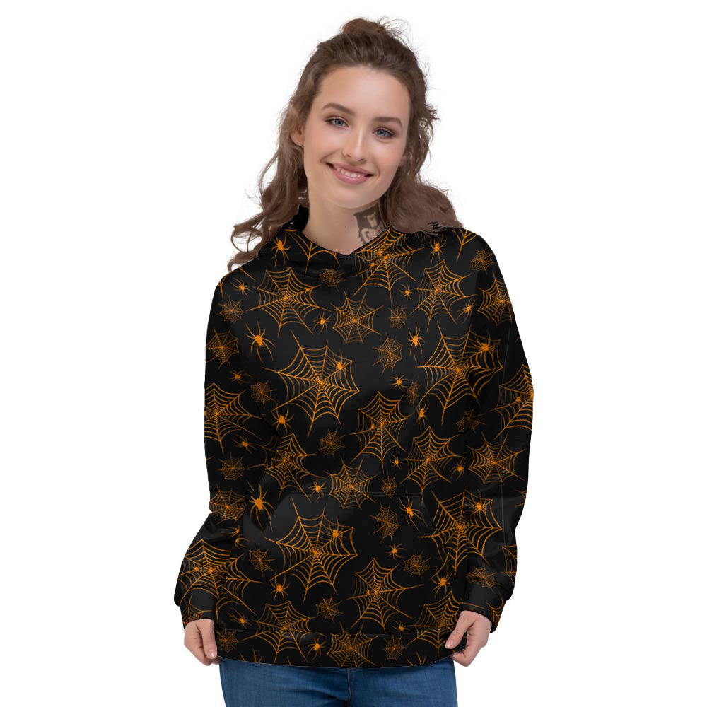 Cobweb Halloween Print Pattern Women's Hoodie-grizzshop