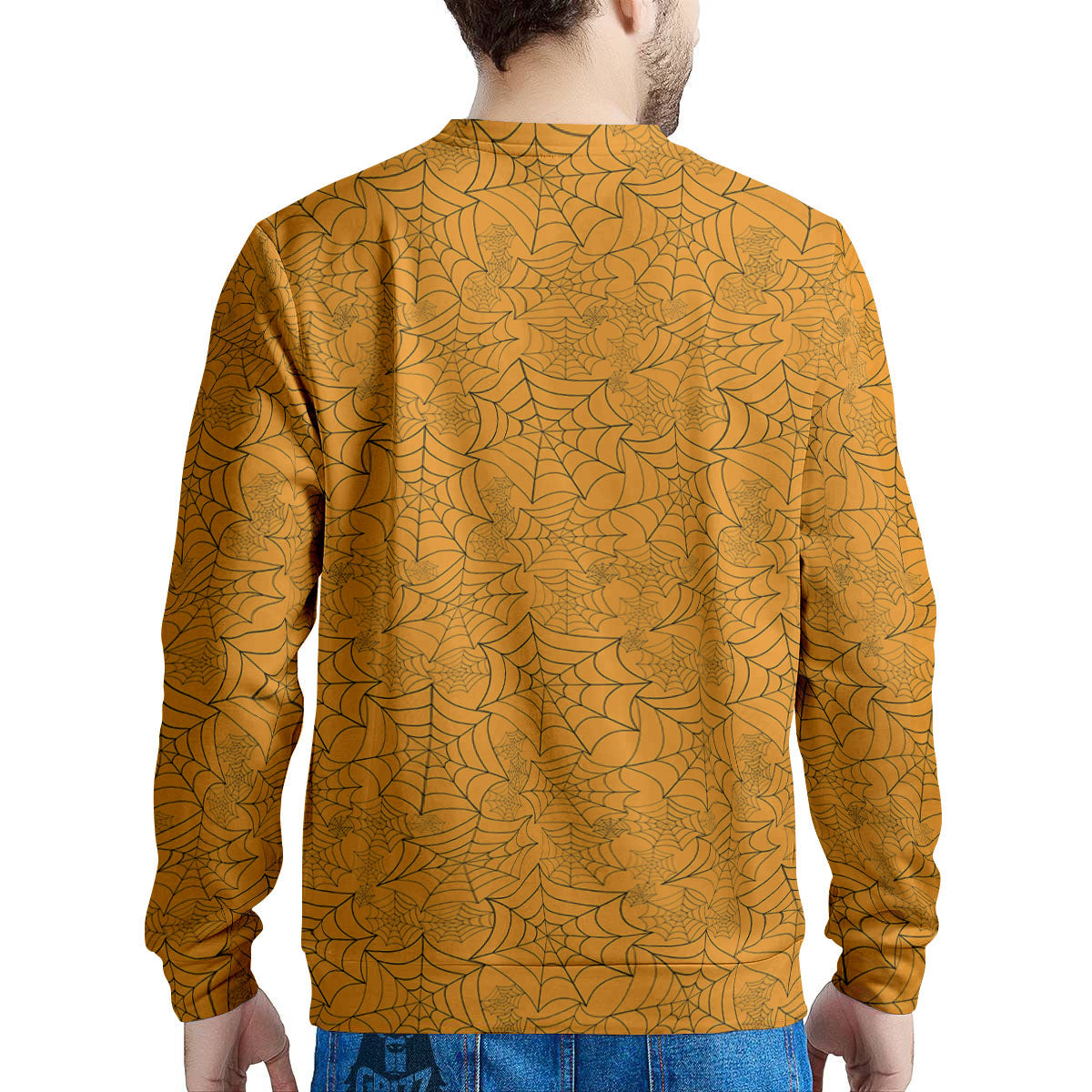 Cobweb Horror Print Men's Sweatshirt-grizzshop