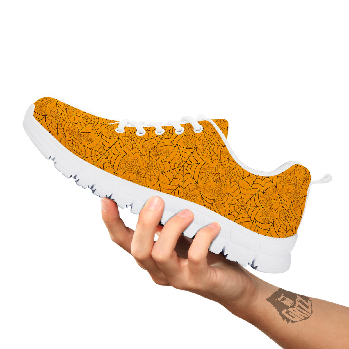 Cobweb Horror Print White Sneaker-grizzshop