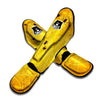 Cobweb Yellow Print Muay Thai Shin Guards-grizzshop