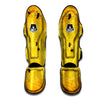 Cobweb Yellow Print Muay Thai Shin Guards-grizzshop