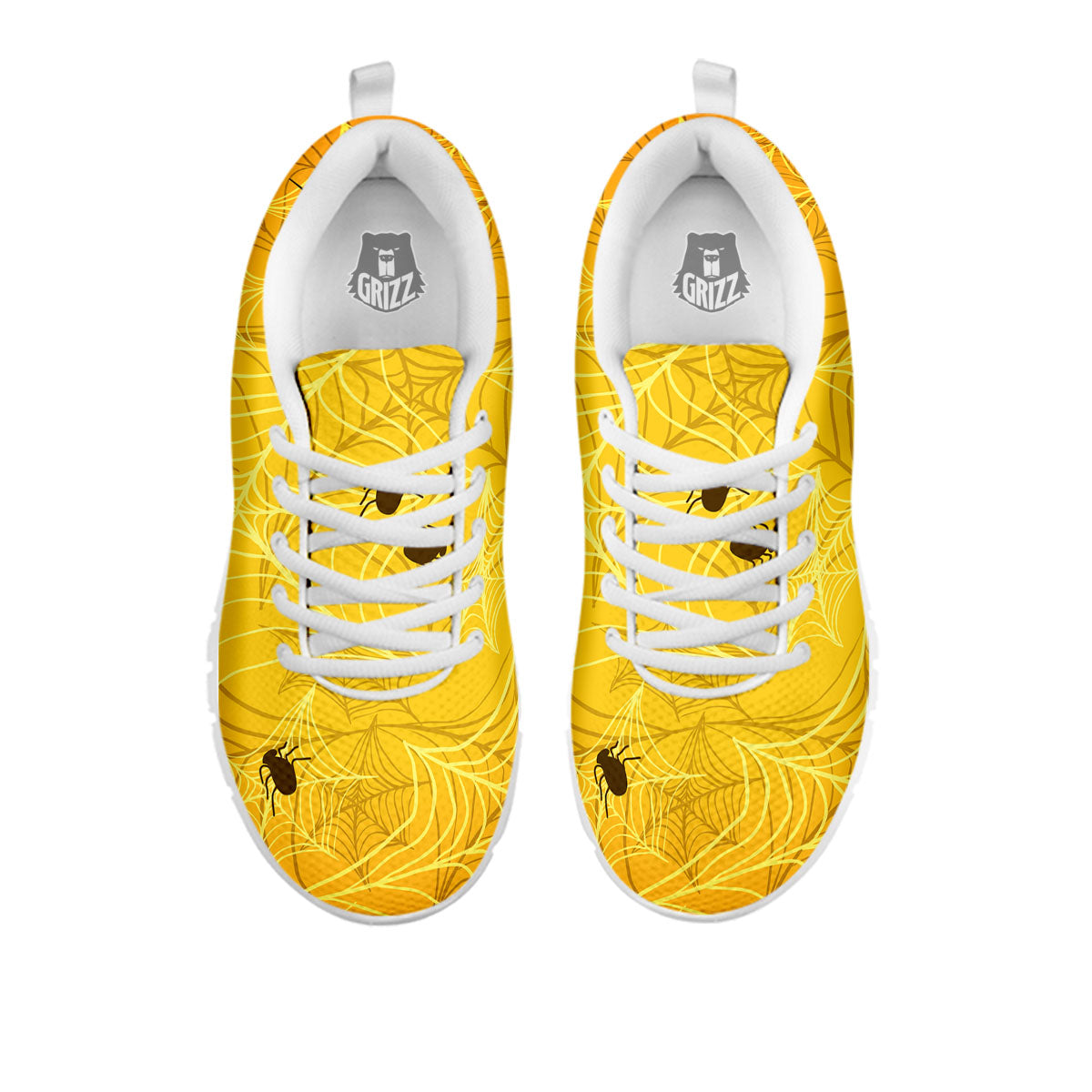 Cobweb Yellow Print White Sneaker-grizzshop