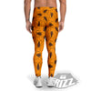 Cockroach Orange Print Pattern Men's Leggings-grizzshop