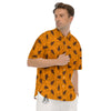 Cockroach Orange Print Pattern Men's Short Sleeve Shirts-grizzshop