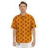 Cockroach Orange Print Pattern Men's Short Sleeve Shirts-grizzshop