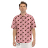 Cockroach Pink Print Pattern Men's Short Sleeve Shirts-grizzshop