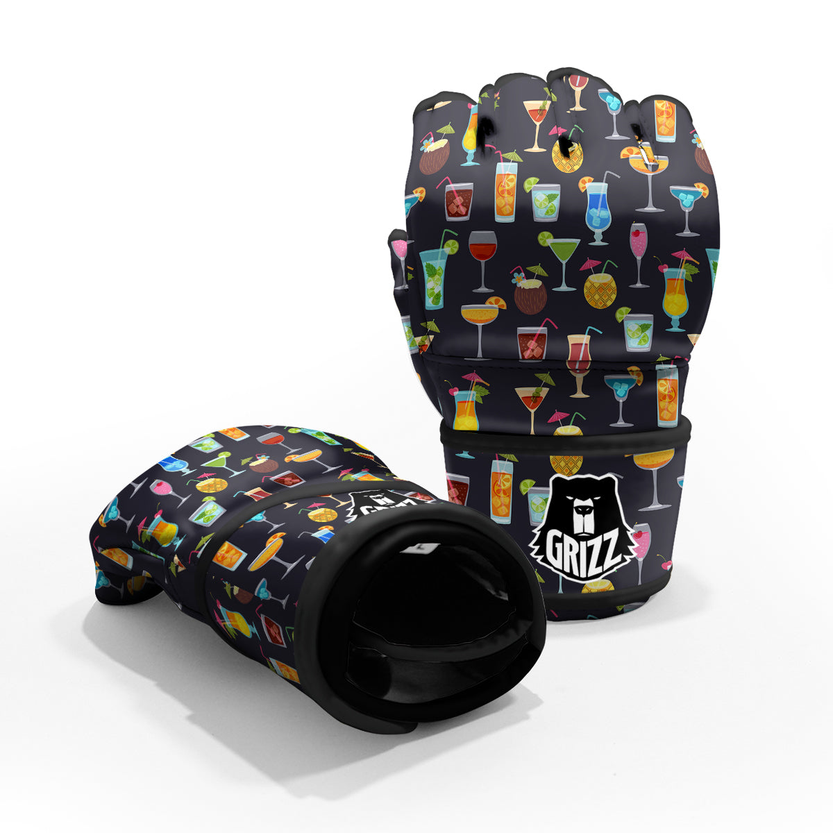 Cocktail Exotic Print Pattern MMA Gloves-grizzshop