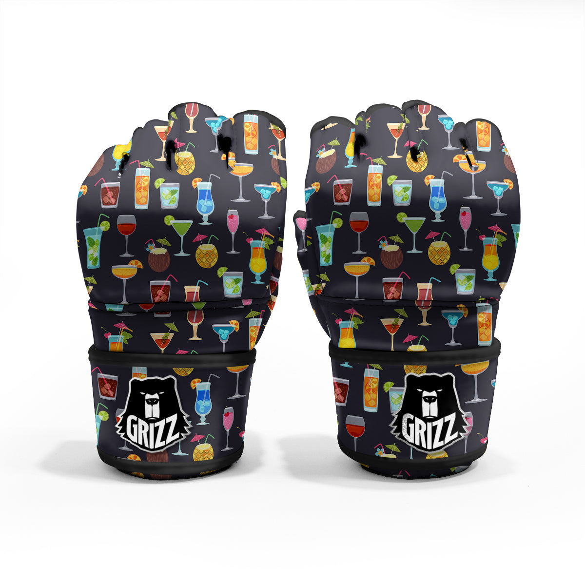 Cocktail Exotic Print Pattern MMA Gloves-grizzshop