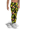 Cocktail Lemon Print Pattern Men's Leggings-grizzshop