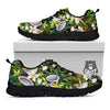 Coconut And Vanilla Flower Print Pattern Black Sneaker-grizzshop