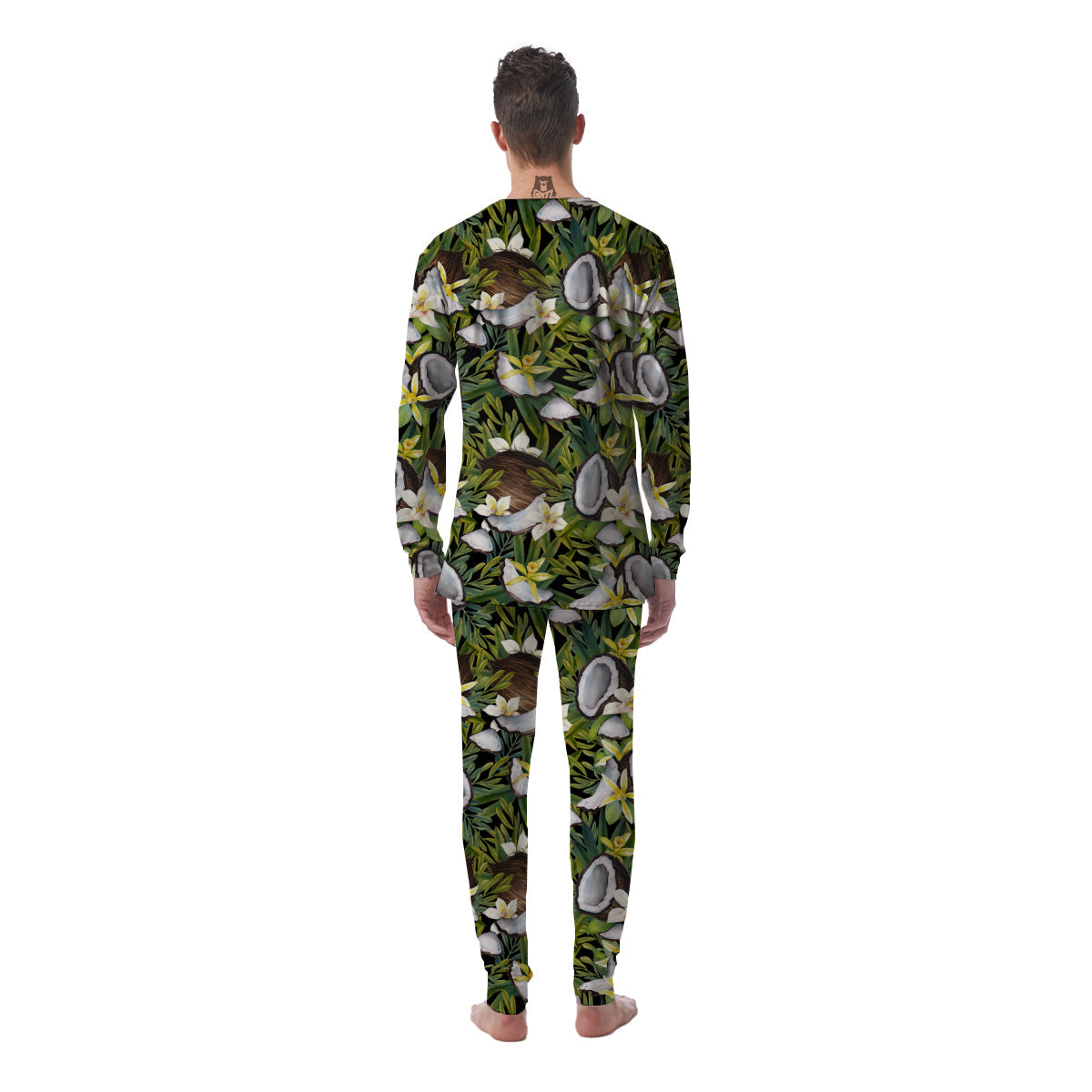 Coconut And Vanilla Flower Print Pattern Men's Pajamas-grizzshop