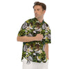 Coconut And Vanilla Flower Print Pattern Men's Short Sleeve Shirts-grizzshop