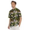 Coconut And Vanilla Flower Print Pattern Men's Short Sleeve Shirts-grizzshop