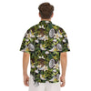 Coconut And Vanilla Flower Print Pattern Men's Short Sleeve Shirts-grizzshop